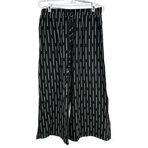 Fun2Fun Womens  Side Line Slit Pants Black Size M